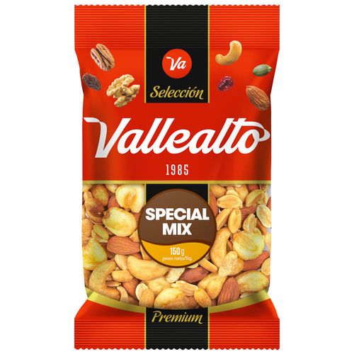 Piqueo VALLEALTO Maíz maní y almendras Bolsa 150Gr