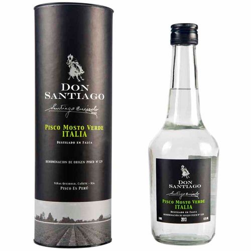 Pisco SANTIAGO QUEIROLO Mosto Verde Italia Botella 500ml