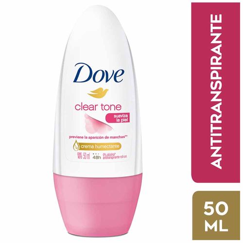 Desodorante en Roll On para Mujer DOVE Clear Tone Frasco 50ml