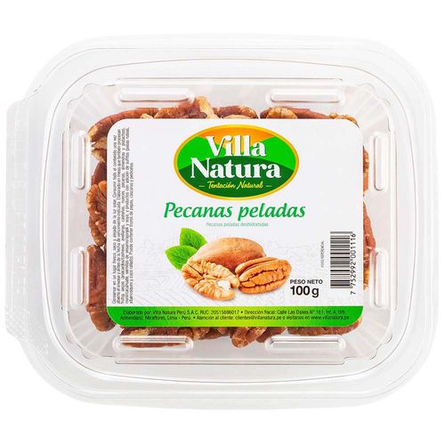 Piqueos VILLA NATURA Pecanas Peladas Pote 100g