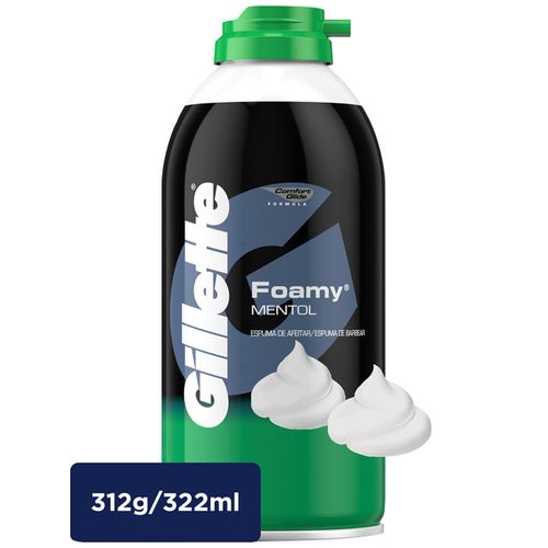 Espuma de Afeitar GILLETTE Foamy Mentol Frasco 312g