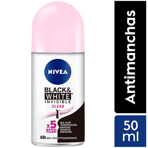 Desodorante en Roll On para Mujer NIVEA Invisible Black & White Frasco 50ml