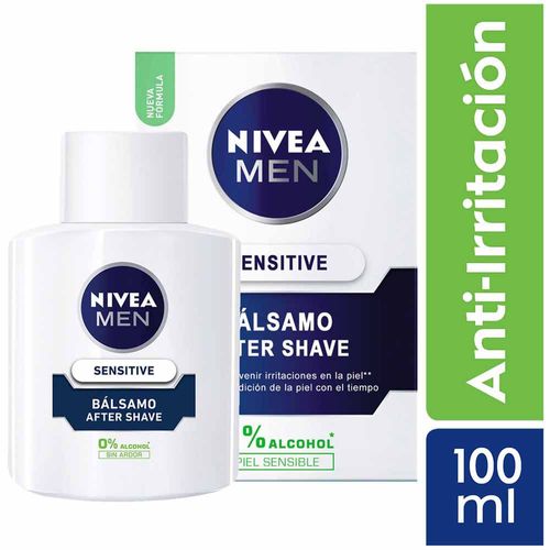 Loción NIVEA Men sensitive bálsamo 0% alcohol Frasco 100ml