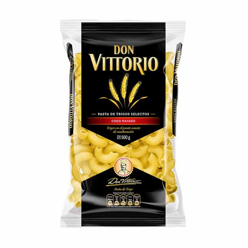 Fideos DON VITTORIO Codo Rayado Bolsa 500g