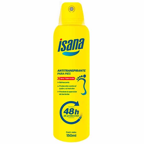 Desodorante Aerosol para Pies ISANA 48H de Protección Frasco 150ml