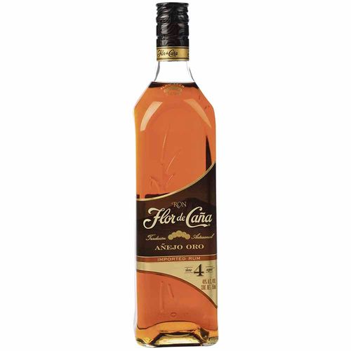 Ron FLOR DE CAÑA 4 Años Añejo Oro Botella 750ml