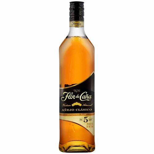 Ron FLOR DE CAÑA 5 Años Añejo Clásico Botella 750ml