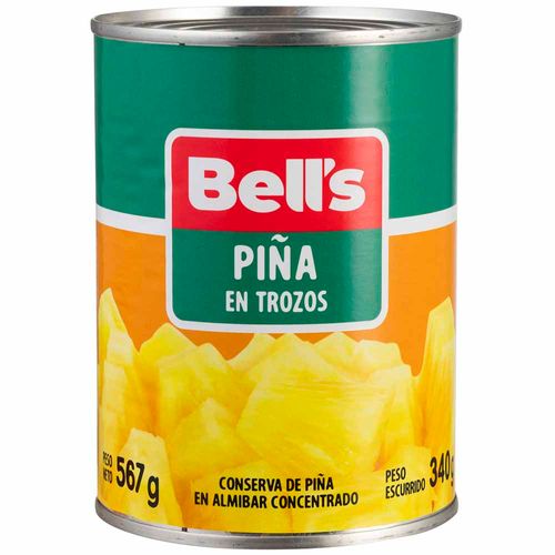 Piña en Trozos BELL'S en Almíbar Lata 567g