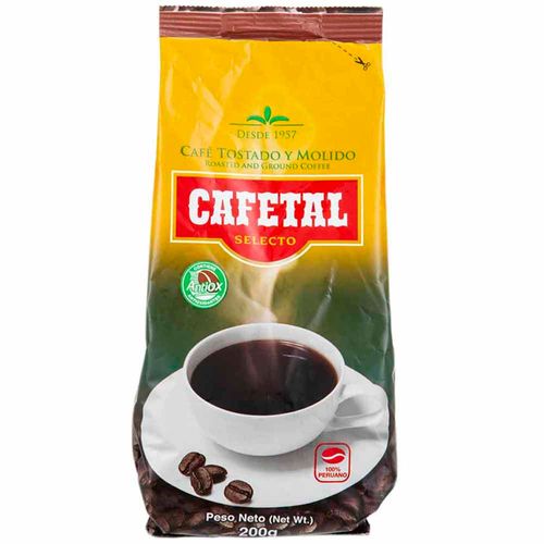 Café Tostado y Molido CAFETAL Selecto Bolsa 200g