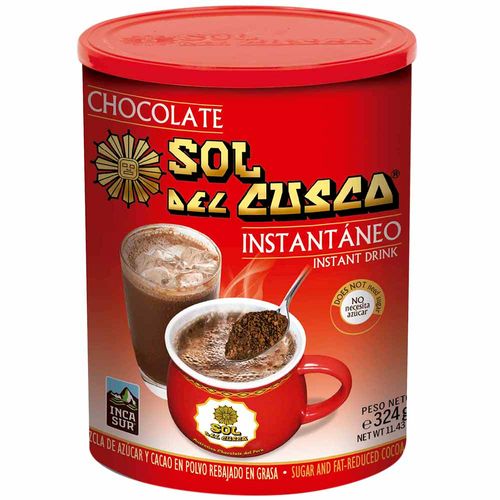 Chocolate Instantáneo SOL DEL CUZCO Pote 324g