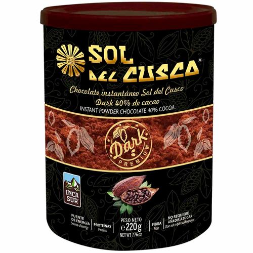 Chocolate para Taza SOL DEL CUZCO Granulado Lata 220g