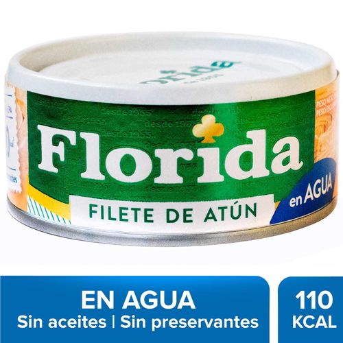 Filete de Atún FLORIDA en Agua 110kcal Lata 140g