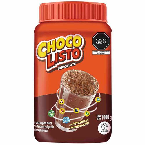 Fortificante en polvo CHOCOLISTO Chocolate instantáneo Frasco 1Kg