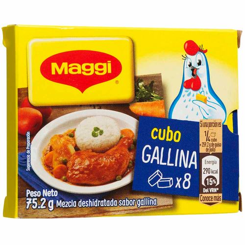 Caldo en Cubitos MAGGI sabor Gallina Caja 75.2g