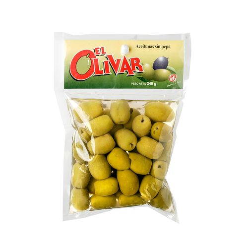 Aceitunas Verdes EL OLIVAR sin Pepa Bolsa 240g