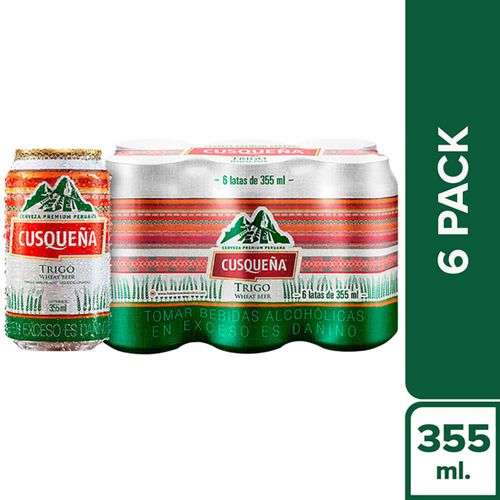 Cerveza CUSQUEÑA Trigo 6 Pack Lata 355ml