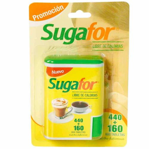 Endulzante SUGAFOR Dispensador 600 Tabletas