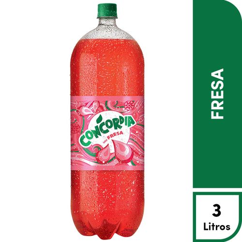 Gaseosa CONCORDIA Fresa Botella 3L