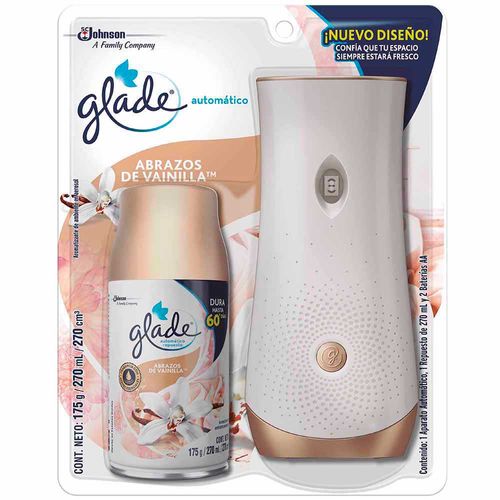 Aromatizador Automático GLADE Abrazos de Vainilla  Paquete 1un + Repuesto 175g