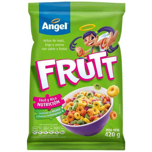 Cereal ANGEL Maíz trigo y avena sabor frutas Bolsa 420Gr