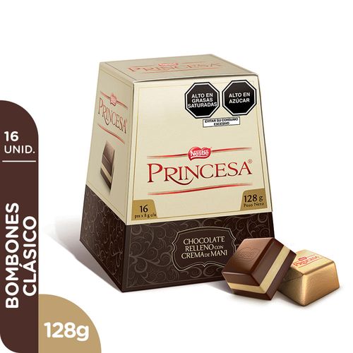Chocolate PRINCESA Relleno con Crema de Maní Caja 128g