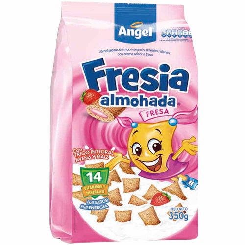 Cereal ANGEL Trigo integral de avena y maíz sabor fresa Bolsa 350Gr