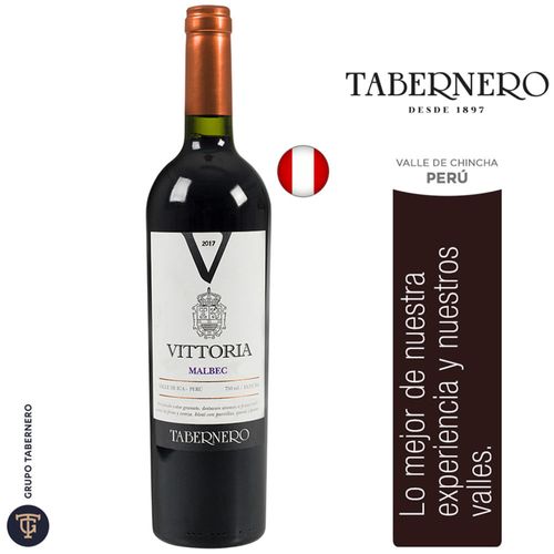 Vino Tinto TABERNERO Vittoria Malbec Botella 750ml