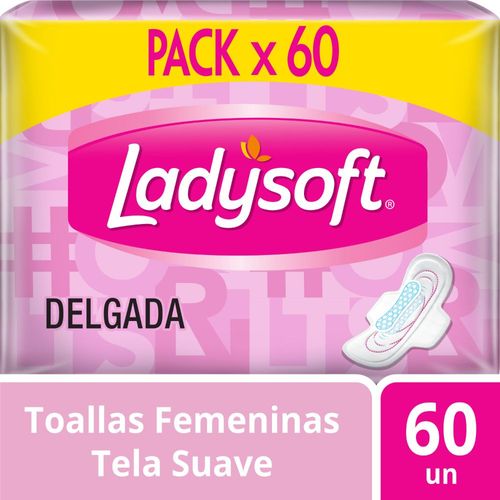 Toalla Higiénica LADYSOFT Delgada Paquete 60un