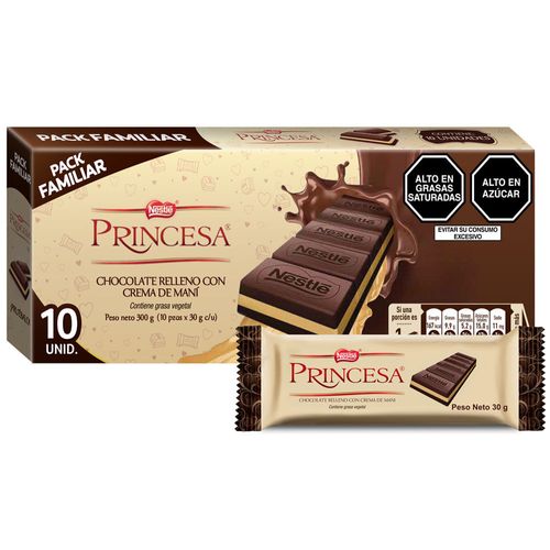 Barra de Chocolate PRINCESA Caja 10un