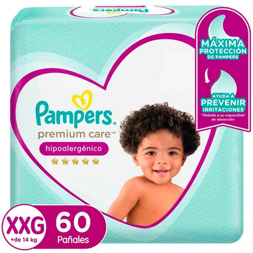 Pañales para Bebé PAMPERS Premium Care Talla XXG Megapack Paquete 60un