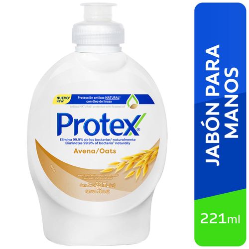 Jabón Líquido Antibacterial PROTEX Avena Frasco 221ml