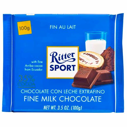 Chocolate Negro RITTER SPORT Semi Amargo Envoltura 100g