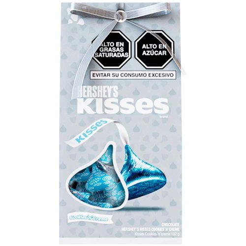 Chocolate HERSHEY'S Kisses Cookies and Cream Caja 102g