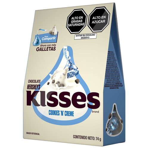 Chocolate HERSHEY'S Kisses Galleta con Crema Caja 74g