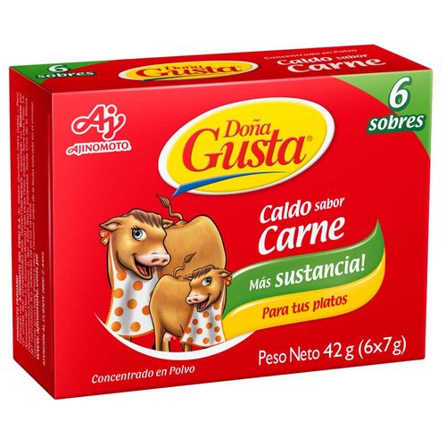 Caldo de Carne DOÑA GUSTA Concentrado en Polvo Caja 42g