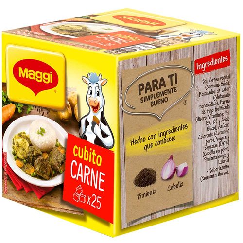Caldo MAGGI Cubito Sabor Carne 100g Paquete 25un
