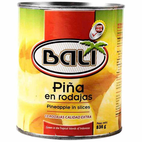 Piña en Rodajas BALI Lata 836g