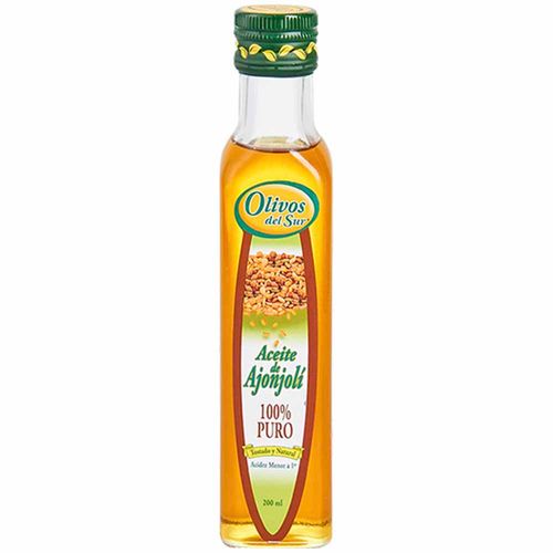 Aceite de Ajonjolí OLIVOS DEL SUR Tostado 100% Puro Botella 200ml