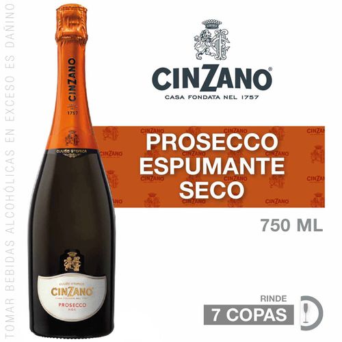 Espumante CINZANO Prosecco Botella 750ml