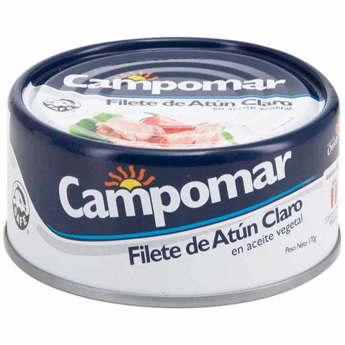 Filete de Atún Claro CAMPOMAR en Aceite Vegetal Lata 170g