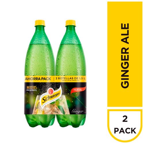Gaseosa SCHWEPPES Ginger Ale Botella 1.5L Paquete 2un