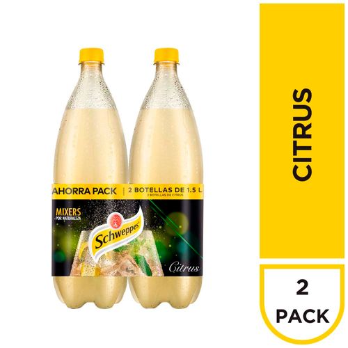 Ginger Ale SCHWEPPES Citrus Botella 1.5L Paquete 2un