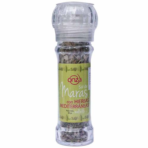 Sal de Maras ONZA Hierbas Mediterráneas Molinillo Frasco 50g