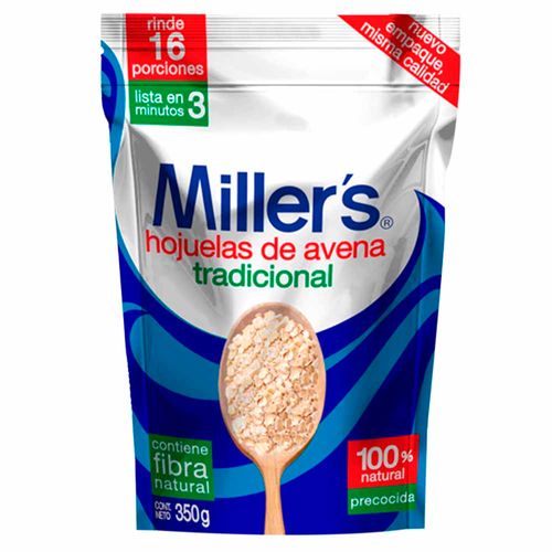 Avena MILLER'S en Hojuelas sabor Natural Doypack 350g