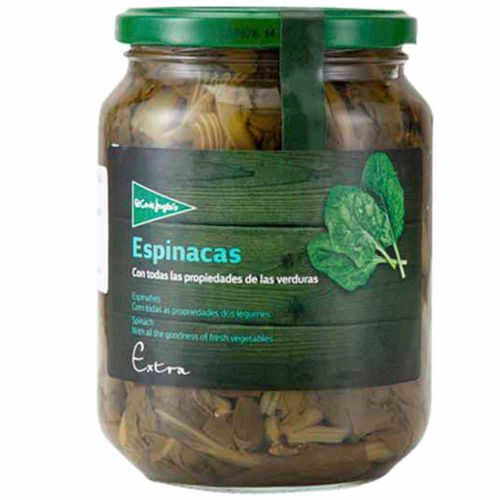 Espinaca Extra EL CORTE INGLÉS Frasco 600g