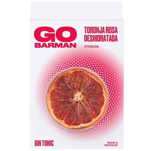 Complemento para Licor GO BARMAN Rodajas de Toronja Rosa Deshidratada Paquete 32g