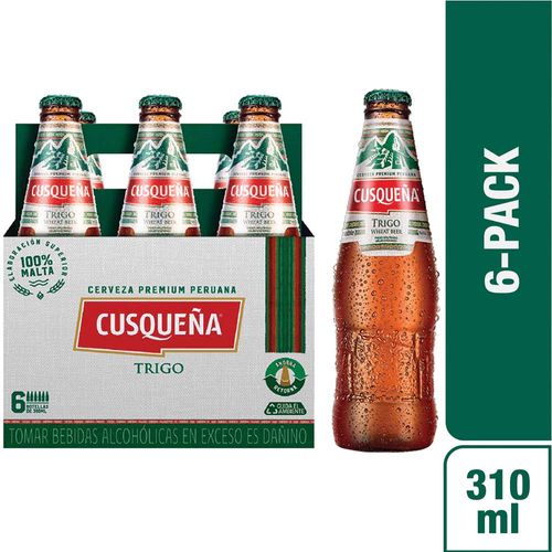 Cerveza CUSQUEÑA Trigo Botella 310ml Paquete 6un