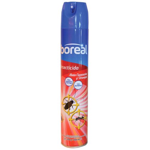 Insecticida en Aerosol BOREAL Mata Cucarachas y Hormigas Frasco 400ml