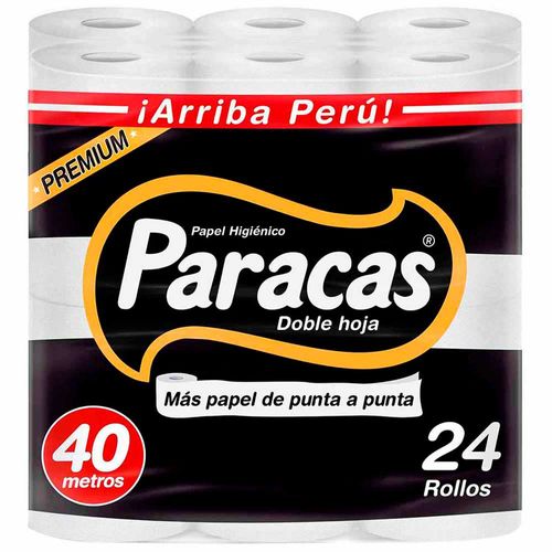 Papel Higienico Doble Hoja PARACAS Gold Negro Paquete 24un