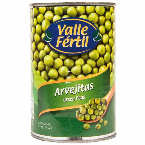 Conserva VALLE FERTIL Arvejitas verdes Lata 425Gr